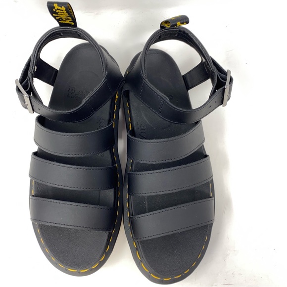 Dr Martens NWOT Black Blaire Hyrdro Leather Platform Strap Sandals. - Picture 6 of 14